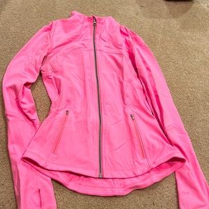 Lululemon fitted cotton jacket pink size 6 GUC